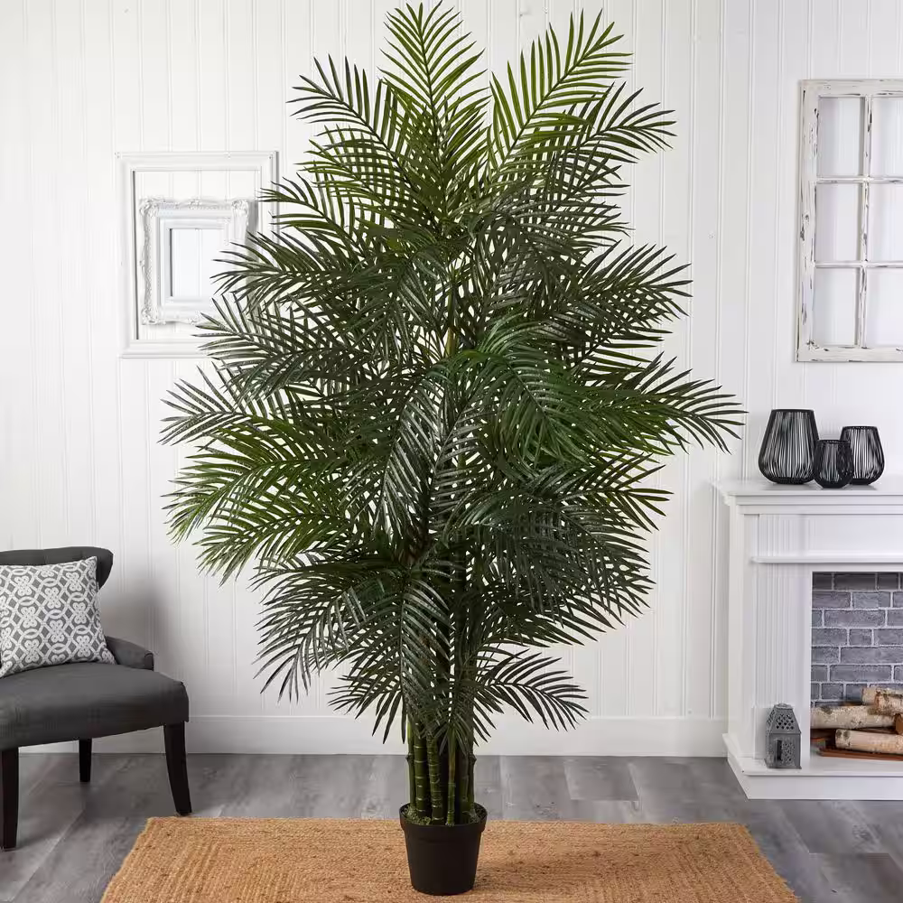 Nearly Natural 7.5 ft. Artificial Areca Palm Tree UV Resistant (Indoor/Outdoor)