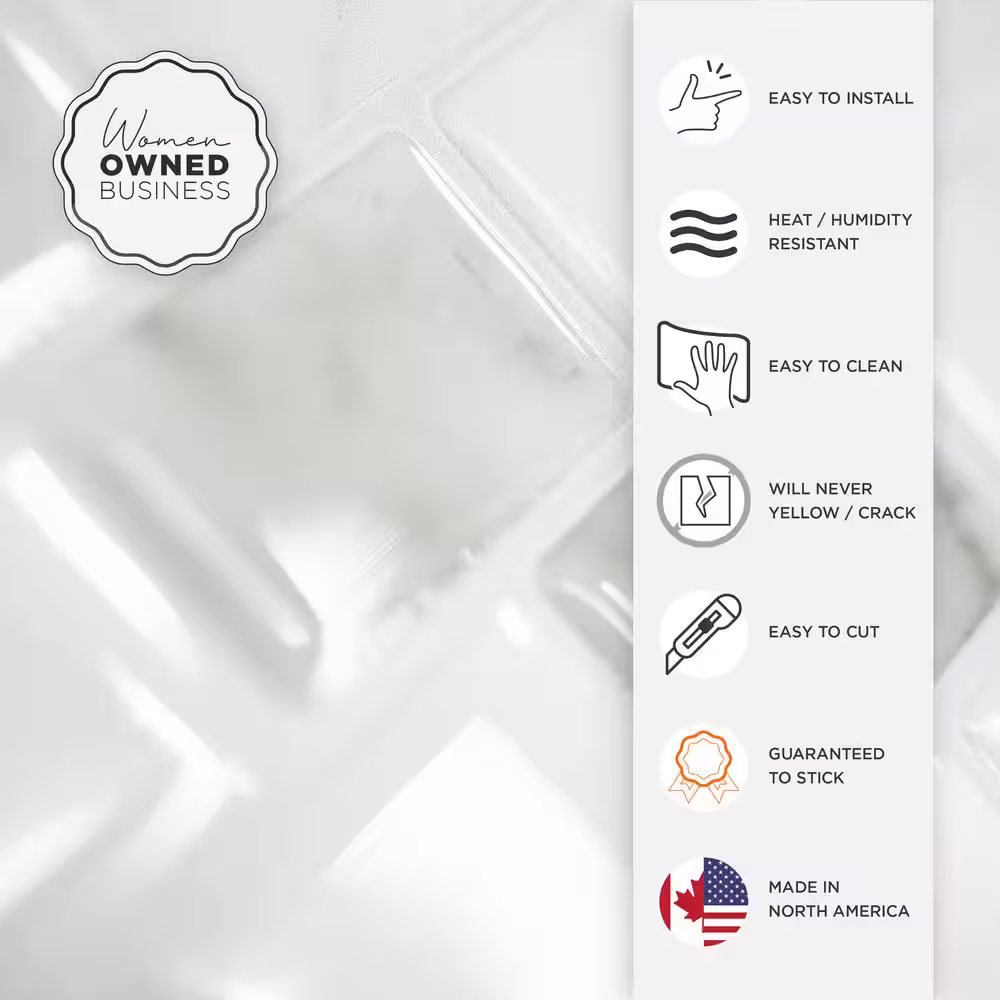 smart tiles Ravenna Blanco White 9.80 in. x 9.74in. Vinyl Peel and Stick Tile (2.48 sq. ft./ 4-pack)