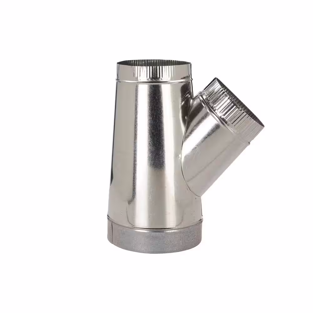 Master Flow 12 in. x 10 in. x 8 in. Galvanized Steel Wye