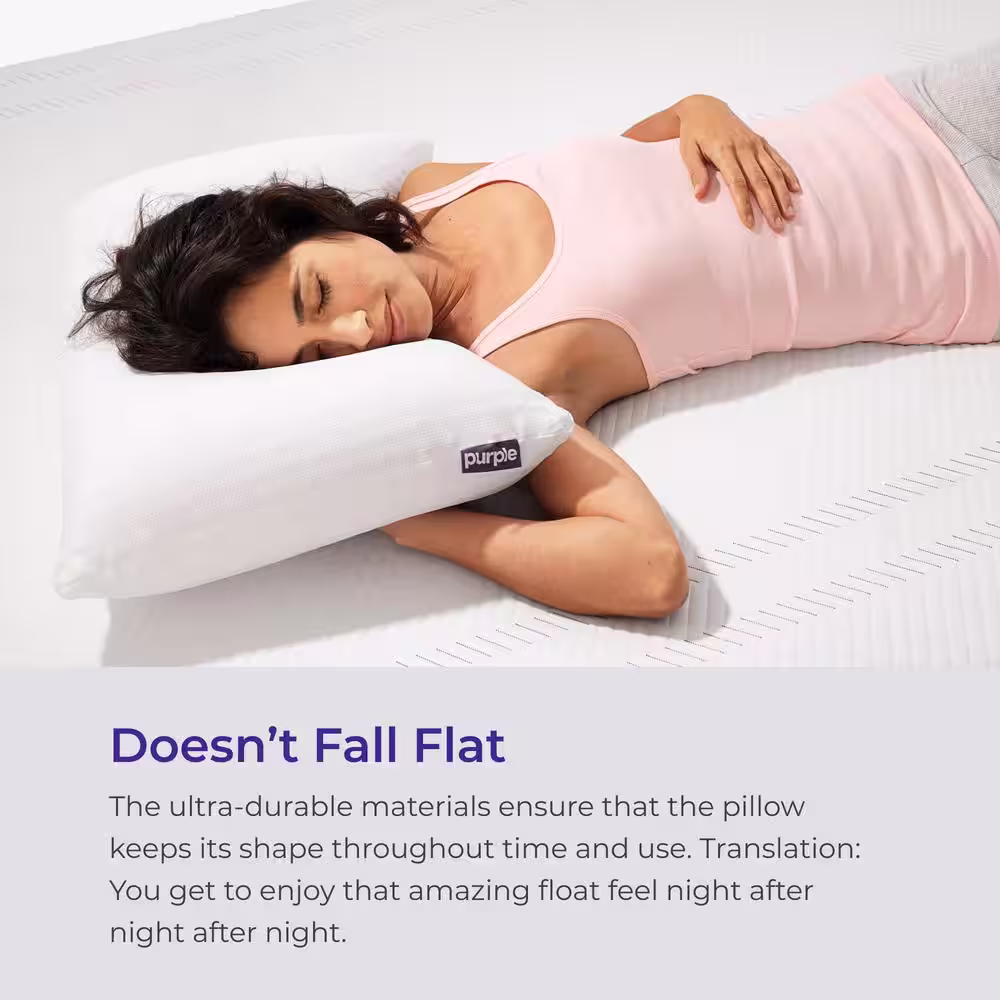 PURPLE Harmony GelFlex Grid Hex Talalay Latex Core Standard Medium 6.5 in. Pillow