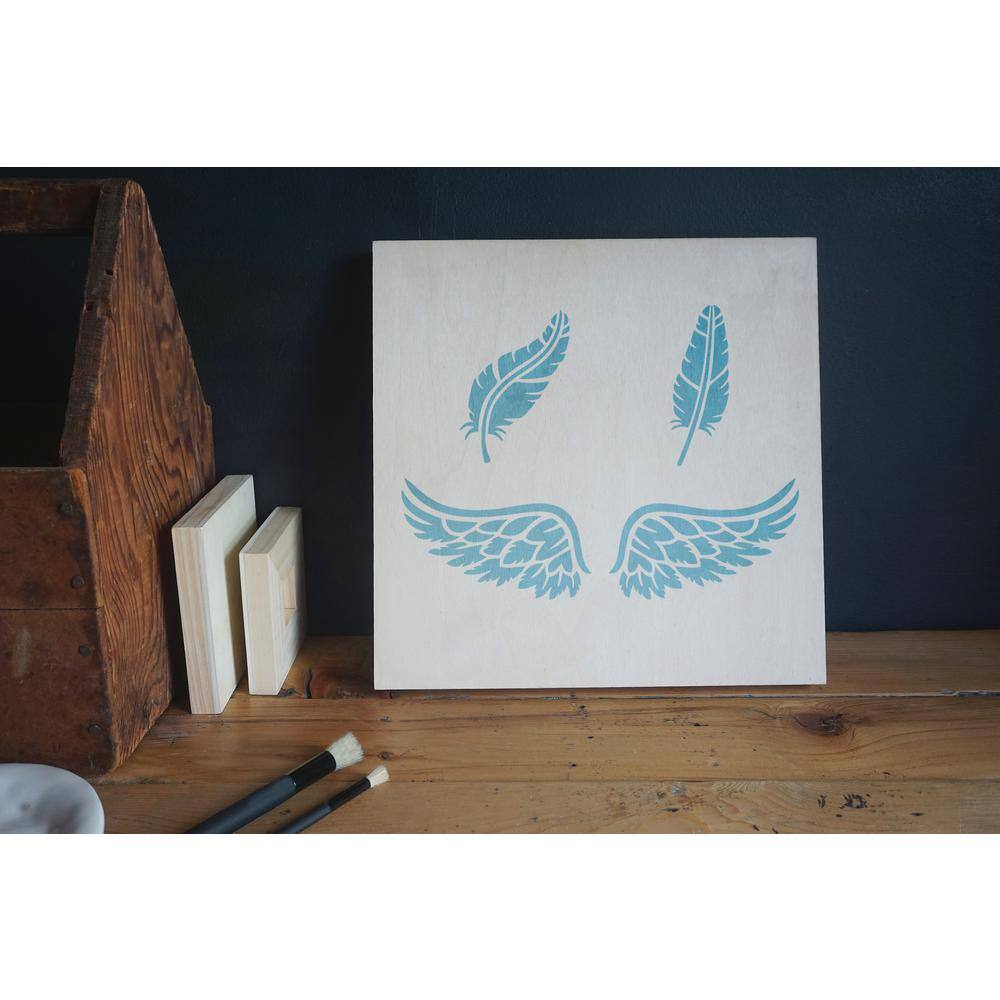 Stencil1 Feathers and Wings Stencil
