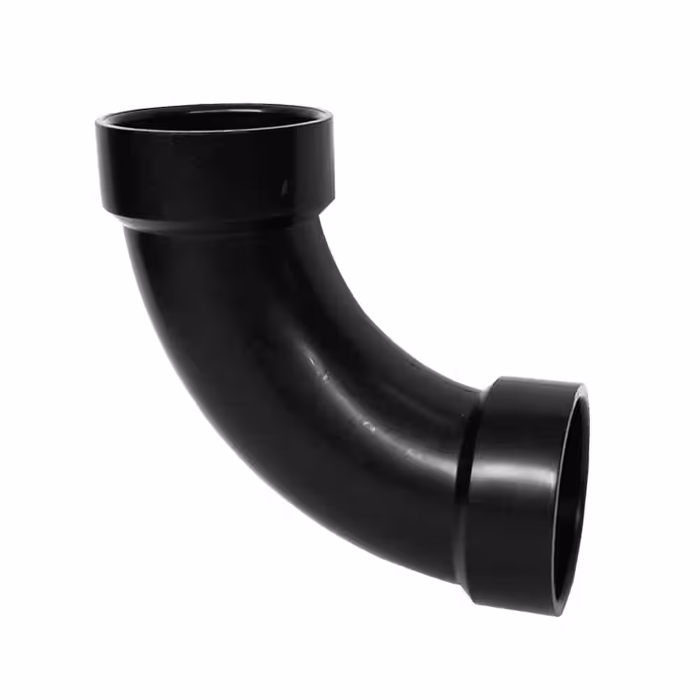 VPC 1-1/2 in. ABS Plastic DWV 90-Degree Long Sweep Elbow Fitting