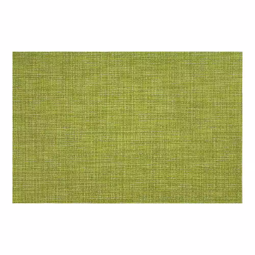 Kraftware EveryTable 18 in. x 12 in. Pear Green Jacquard PVC Placemat (Set of 6)