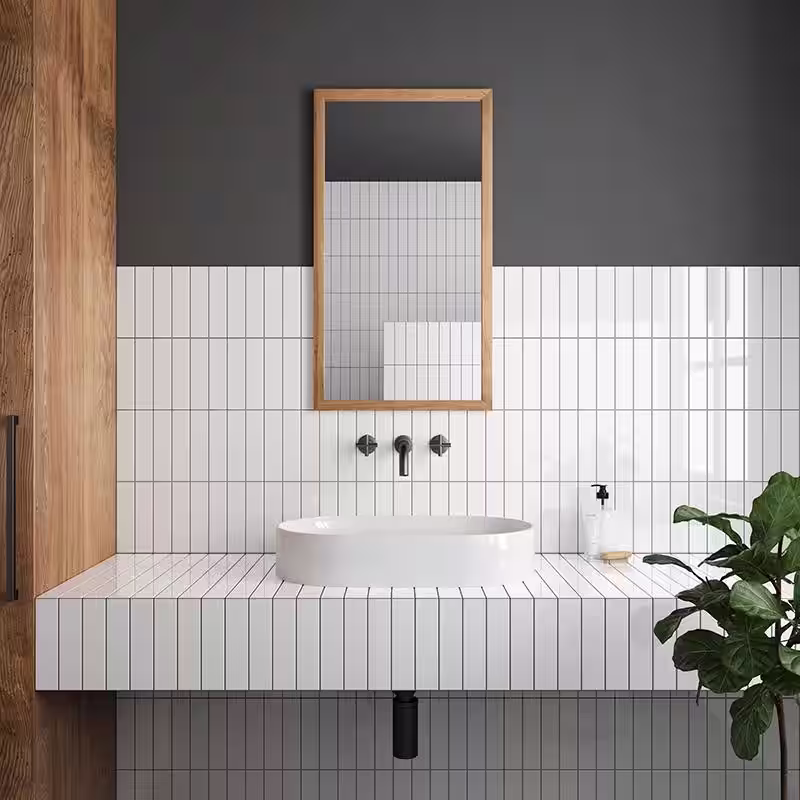 Apollo Tile Arte White 1.97 in. x 7.87 in. Glossy Ceramic Subway Wall and Floor Tile (5.38 sq. ft./case) (50-pack)