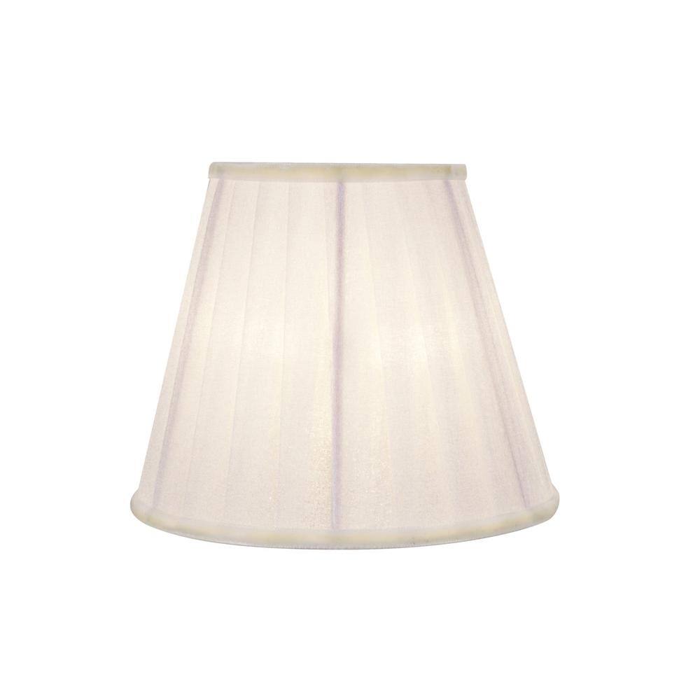 Aspen Creative Corporation 5 in. x 4-1/4 in. White Pleated Empire Lamp Shade (6-Pack)