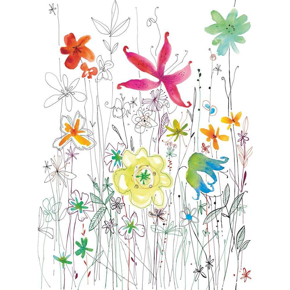 Komar 98 in. H x 72 in. W Joli Multicolor Wall Mural