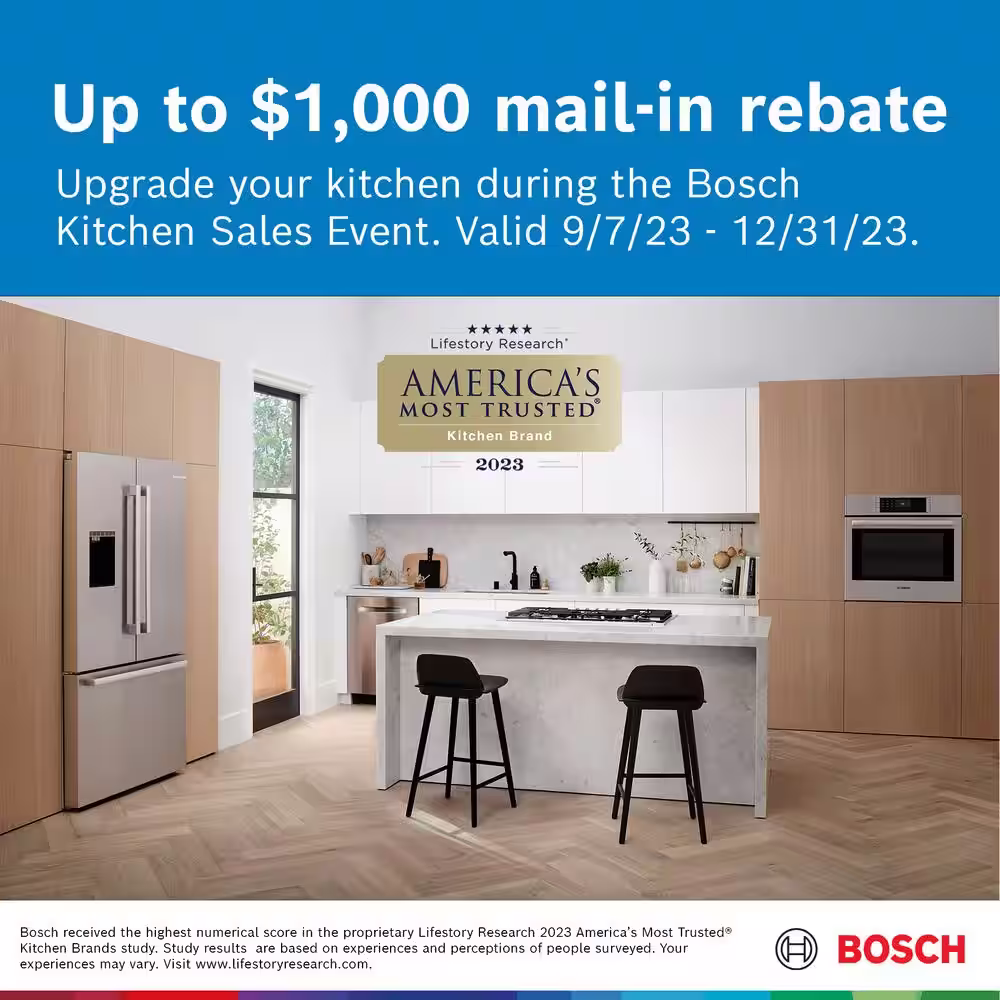 Bosch Benchmark Benchmark Series 30 in. W 16 cu. ft. Built-In Smart Bottom Freezer Refrigerator, Custom Panel Ready, Counter Depth