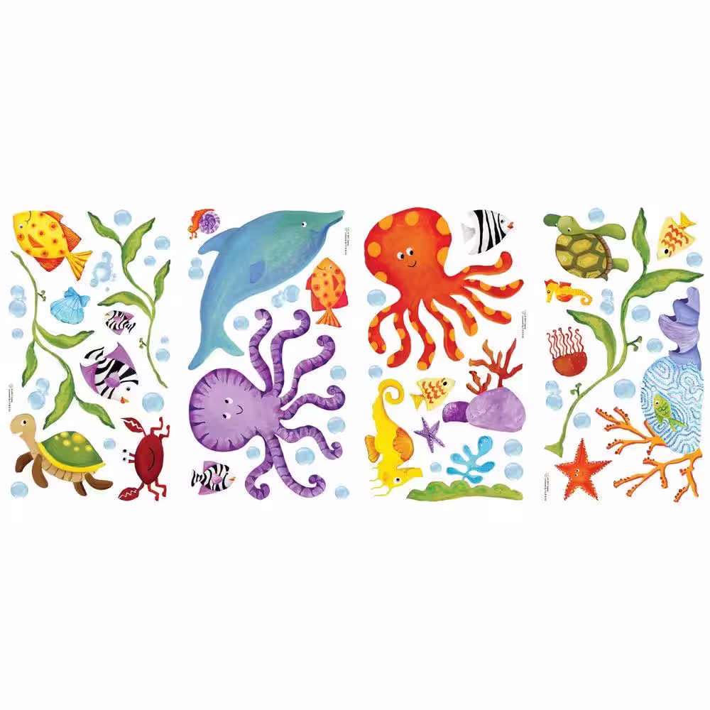RoomMates Adventures Under the Sea Peel and Stick Wall Decal