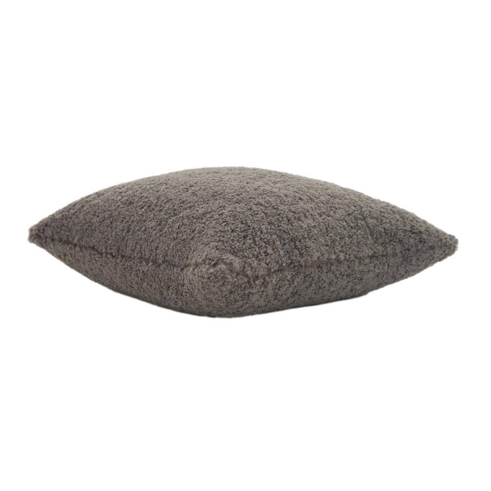 None Gray Teddy Sherpalux 20 in. x 20 in.