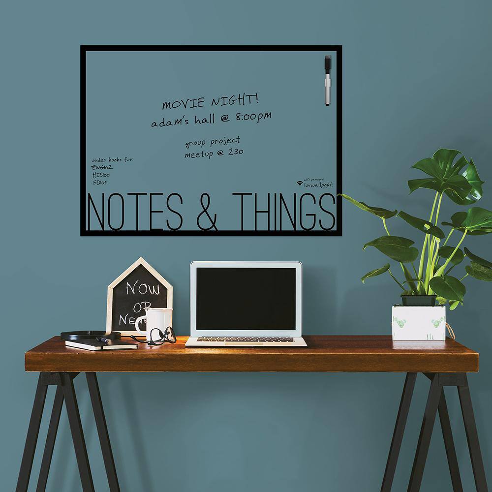 WallPops Black on Clear Message Board Decal