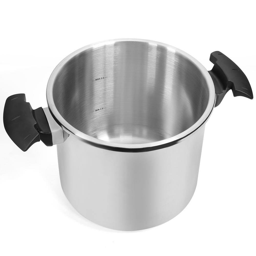 Barton Turbo 10 qt. Silver Stove Top Pressure Cooker Induction Compatible with Easy-Lock Lid
