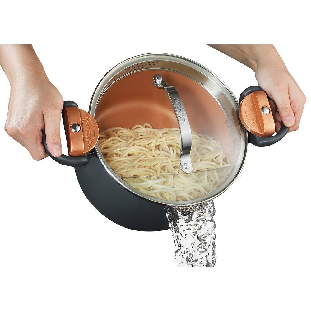 Gotham Steel 14-Piece Aluminum Ti-Ceramic Nonstick Cookware Set with Utensils