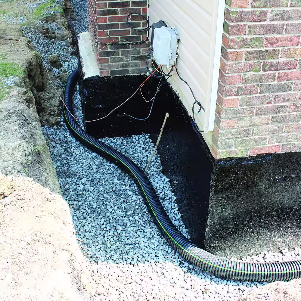Advanced Drainage Systems 3 in. x 100 ft. Singlewall Perforated Drain Pipe with Filter Sock