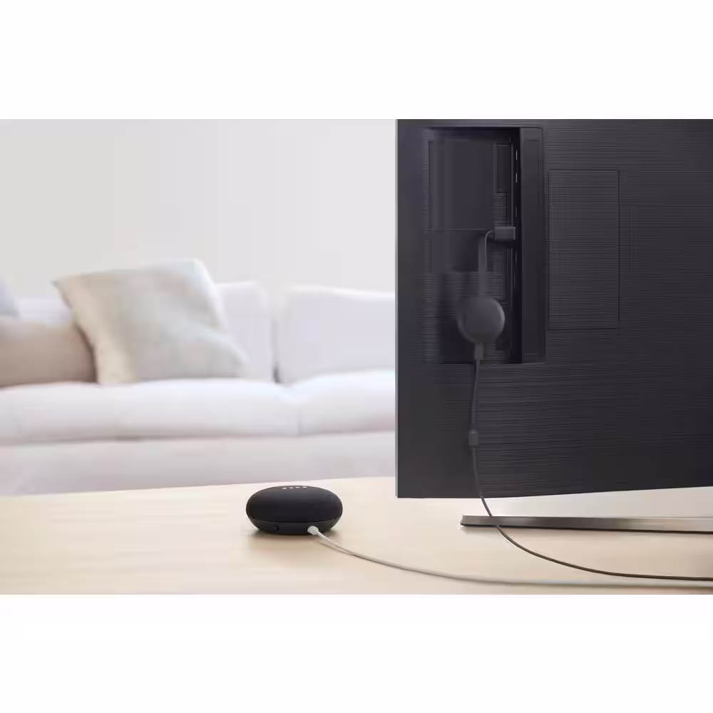 Google Nest Thermostat Fog + Nest Mini (2nd) Smart Speaker Charcoal