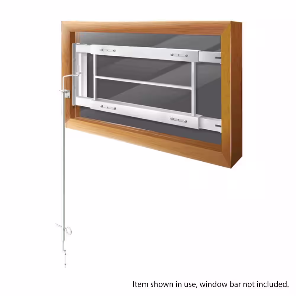Mr. Goodbar 48 in. White Keyless Quick Release System for Security Bars