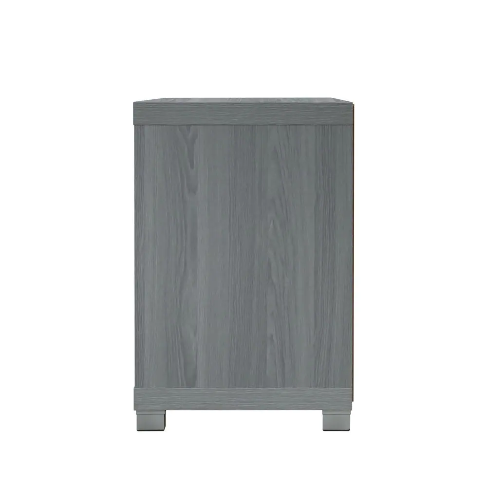 TECHNI MOBILI 57.25 in. Gray Wood TV Stand Fits TVs Up to 65 in. with Storage Doors