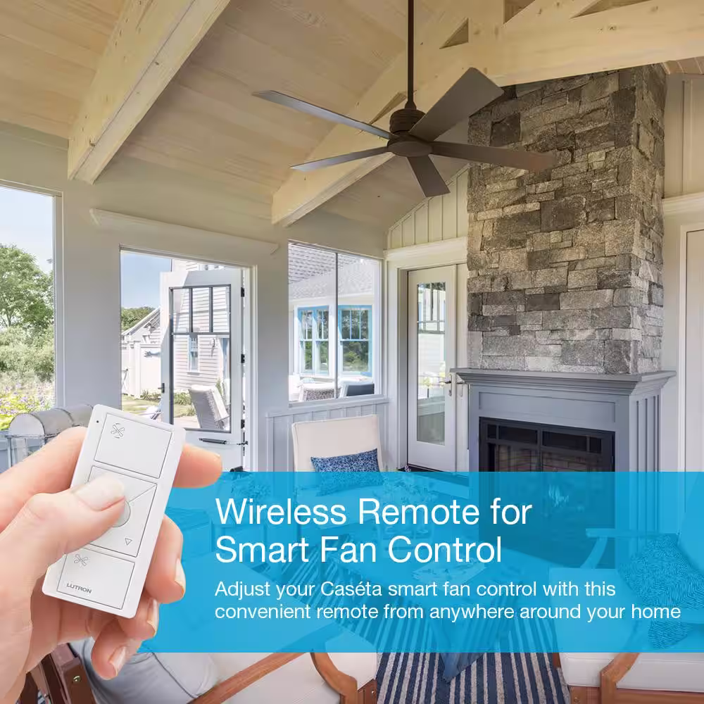 Lutron Pico Smart Remote for Caseta Smart Fan Speed Control, Black (PJ2-3BRL-GBL-F01)