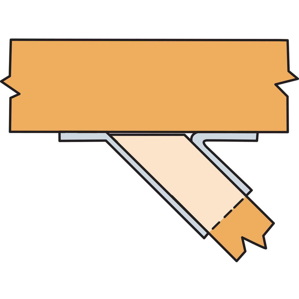 Simpson Strong-Tie SUR Galvanized Joist Hanger for 2-5/16 in. x 11-7/8 in. Engineered Wood, Skewed Right