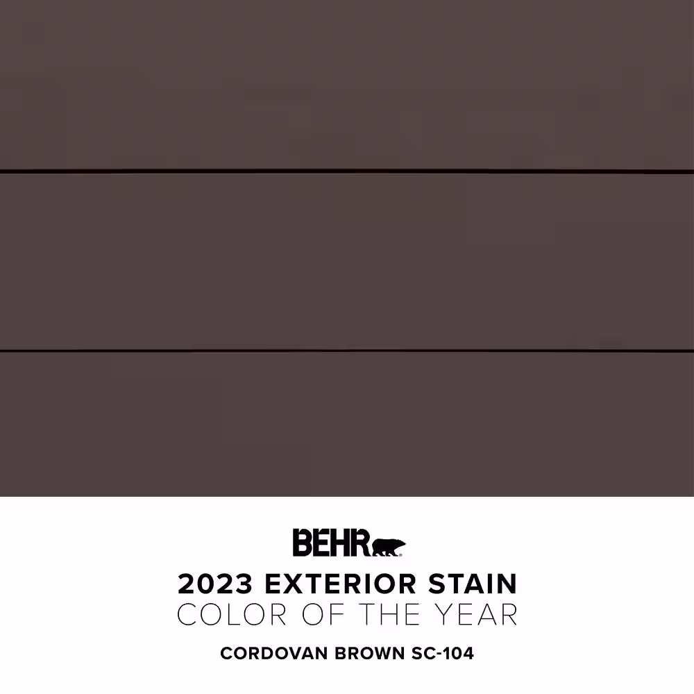 BEHR PREMIUM 1 gal. #SC-104 Cordovan Brown Solid Color Waterproofing Exterior Wood Stain and Sealer