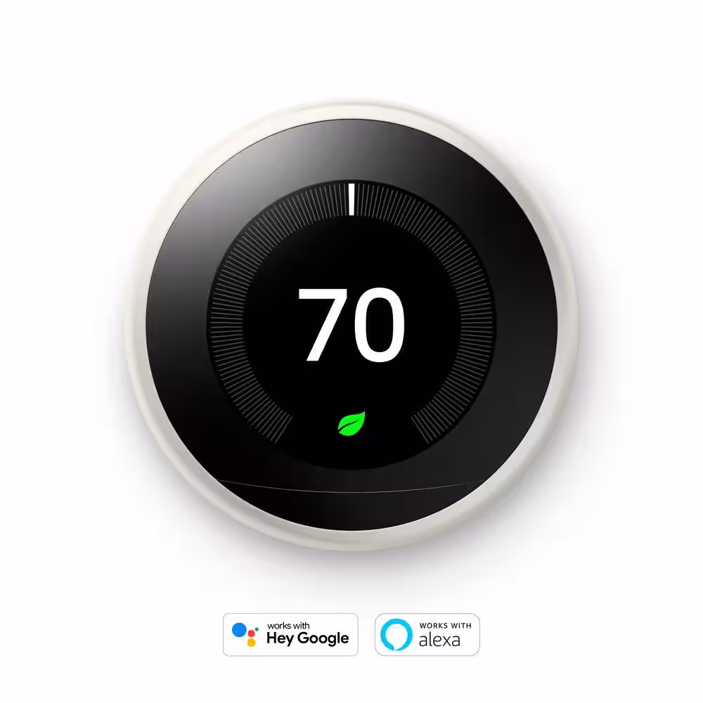 Google Nest Learning Thermostat - Smart Wi-Fi Thermostat White + Nest Temperature Sensor