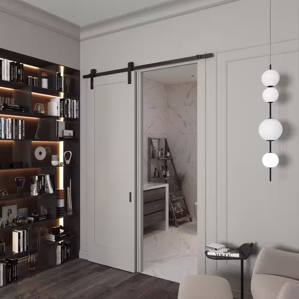 RESO 34 in. x 96 in. Single Panel Solid Core Composite Primed White Smooth Texture Interior Door Slab
