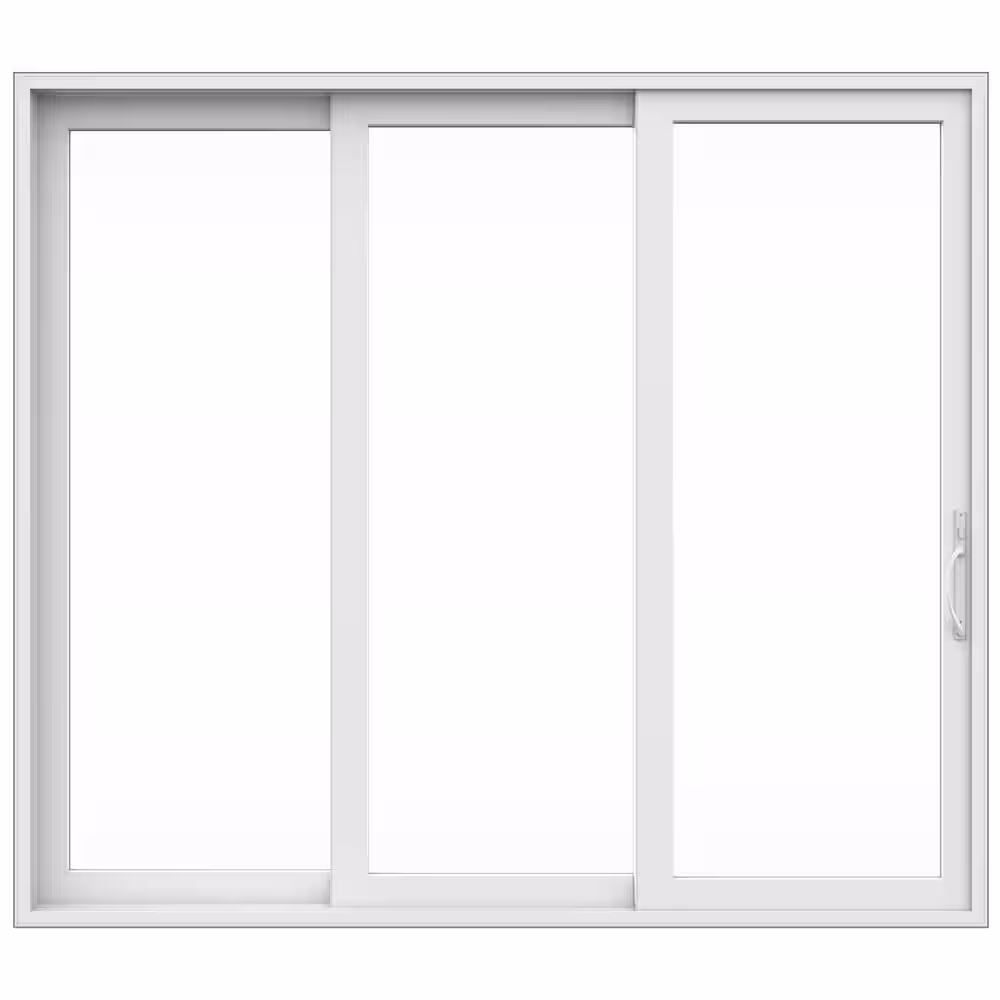 JELD-WEN V4500 Multi-Slide 105 in. x 96 in. Left-Hand Low-E White Vinyl 3-Panel Prehung Patio Door