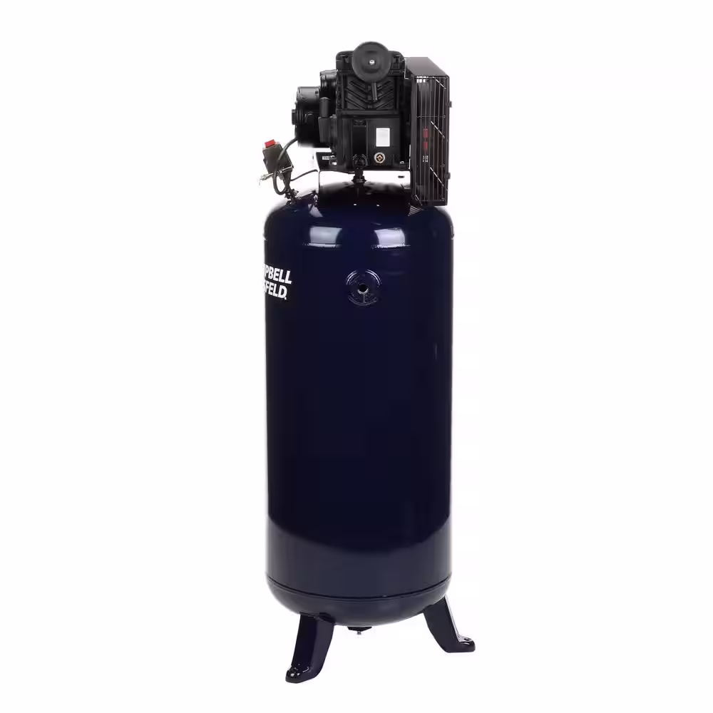 Campbell Hausfeld 10.2 CFM 3.7 HP 230-Volt 1 PH (VT6195) 60 Gal. Electric Vertical Single-Stage Stationary Air Compressor