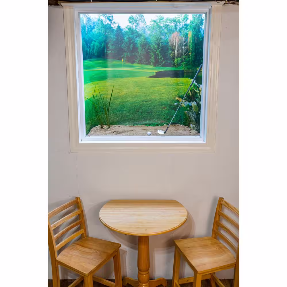 Biggies Woods View - Weather Proof Scene for Window Wells or Wall Mural - 80 in. x 40 in.