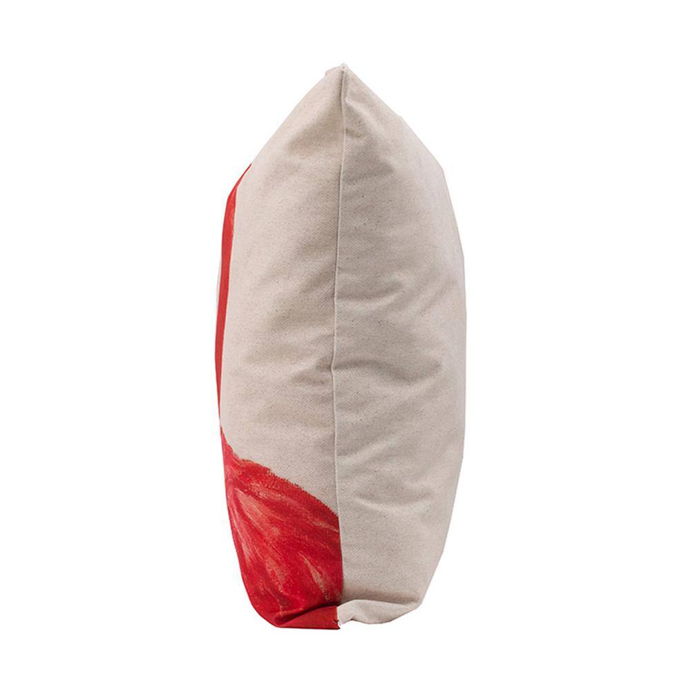 A & B Home Pink, Off White 5.5 in. x 22.8 in. Throw Pillow