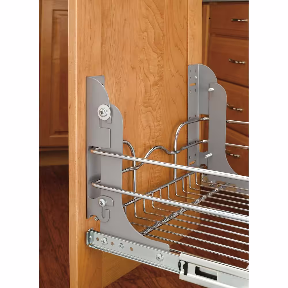 Rev-A-Shelf 8 in. H x 1.5 in. W x 2.13 in. Door Mount Kit for Kitchen Cabinet Pull Out Wire Baskets
