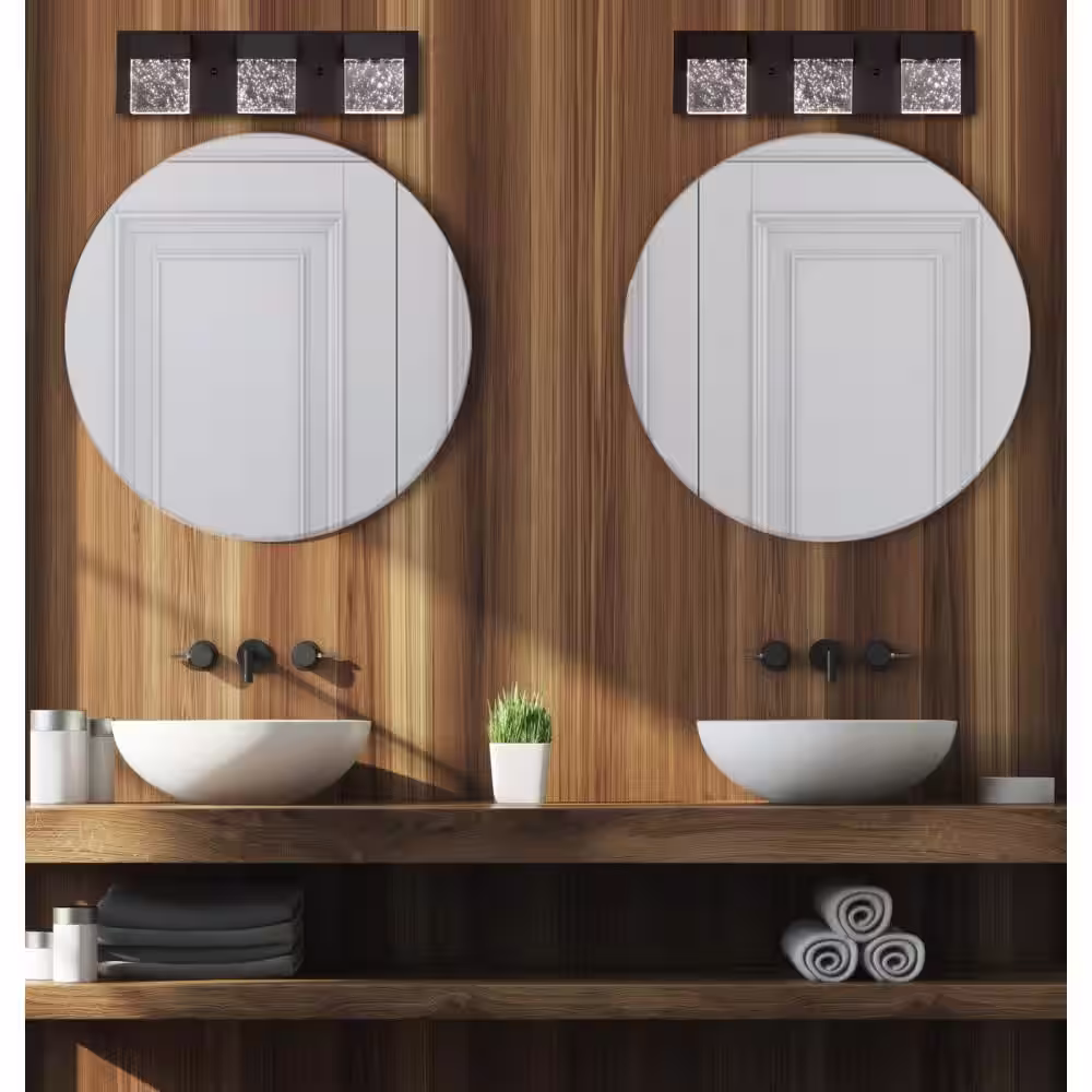 Westinghouse Cava II 21-Watt Matte Black Integrated LED Wall Mount Bath Light