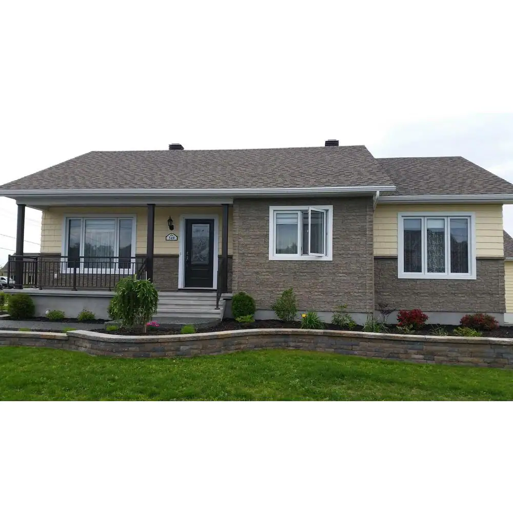 Novik 21.25 in. x 6.10 in. Stacked Stone Corner Vinyl Siding Smoke in Gray (5-Case)