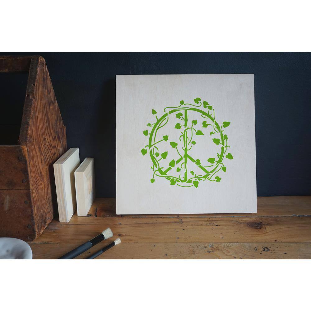 Stencil1 Peace Sign with Vines Stencil