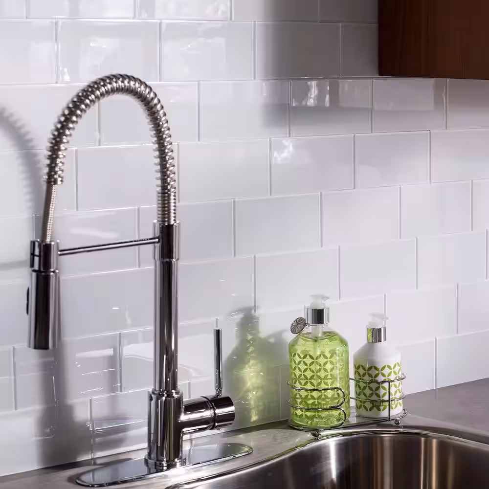 Aspect 6 in. x 3 in. Frost Glass Decorative Wall Tile (8-Pack)
