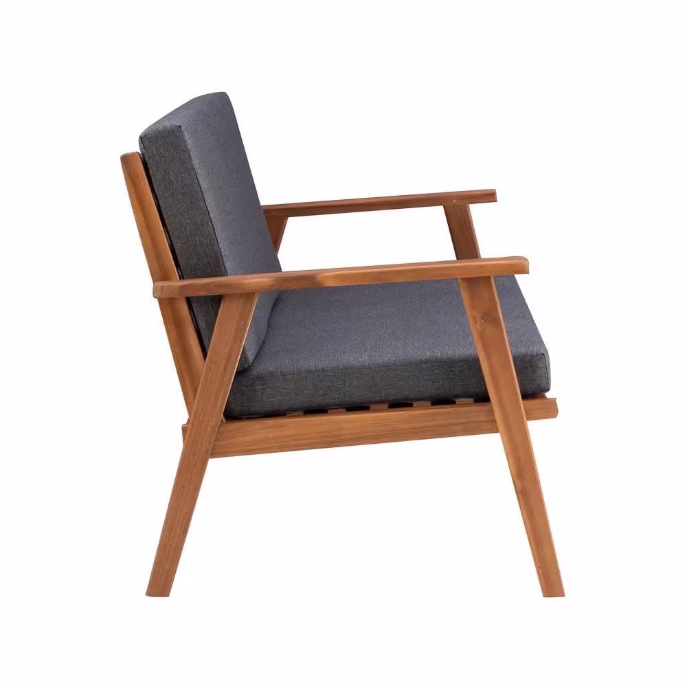 Linon Home Decor Collin Gray Outdoor Chat Set