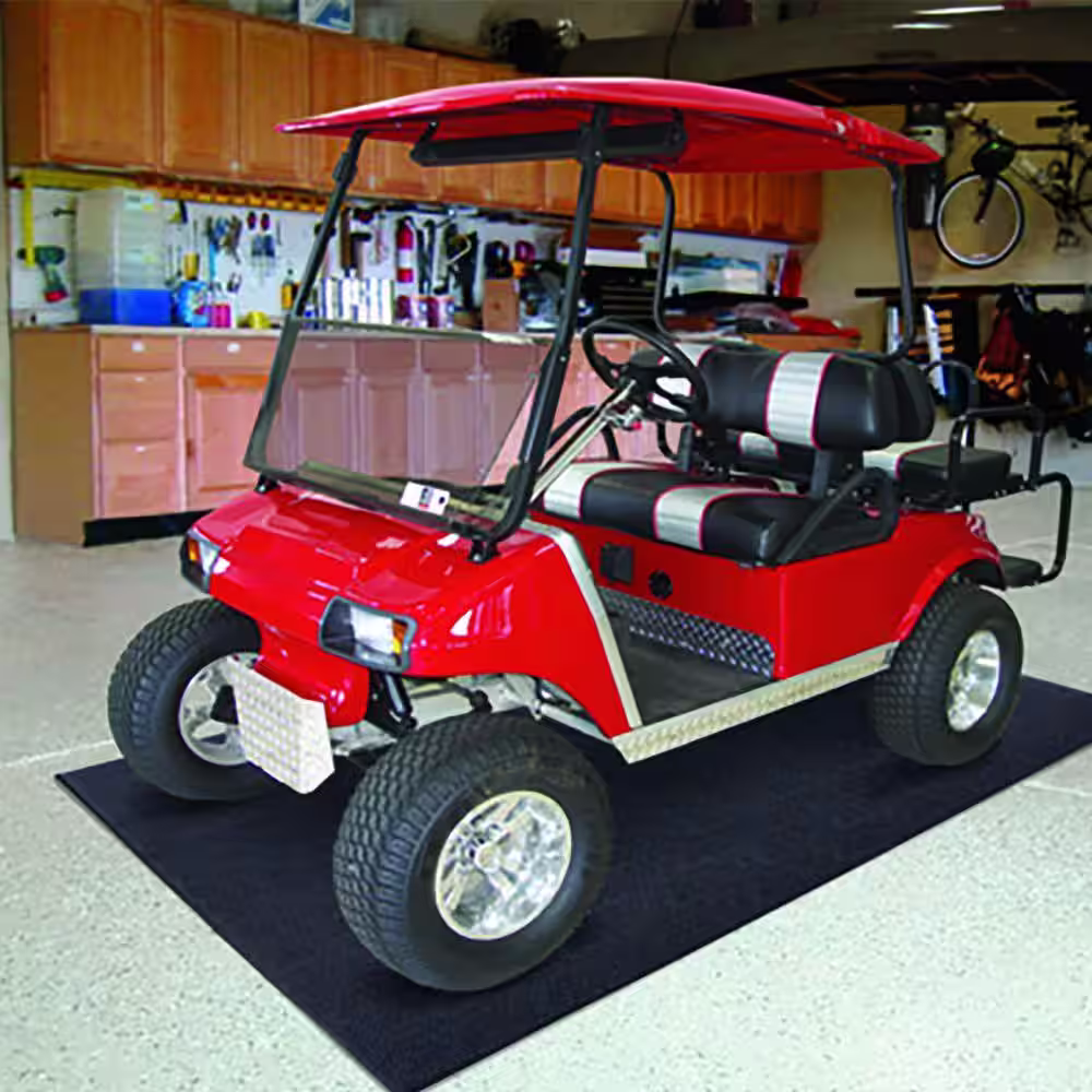 TrafficMaster Black 48 in. x 96 in. Vinyl Garage Mat