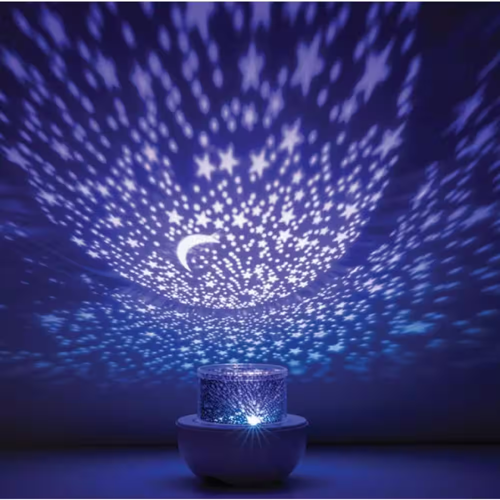 None Multi-Color USB Powered Rotating Integrated LED Projector with Replaceable Slides