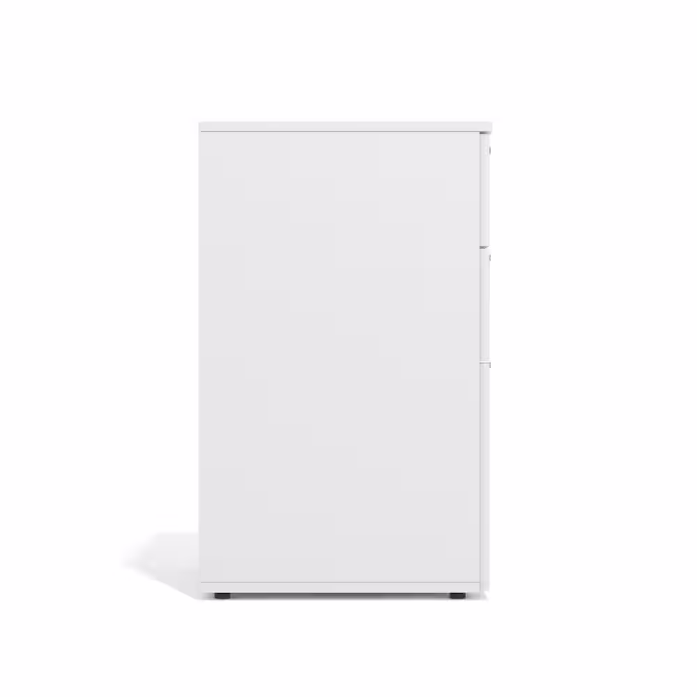 None Berkeley 3-Drawer White File Cabinet 28.27 in. H x 18.11 in. W x 17.7 in. D
