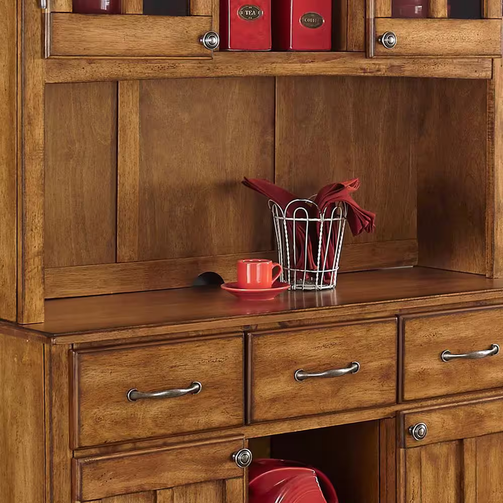 HOMESTYLES Cottage Oak Buffet with Hutch
