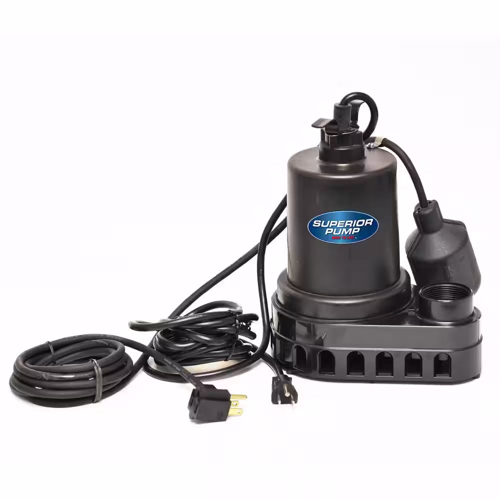 Superior Pump 1/2 HP Submersible Thermoplastic Sump Pump