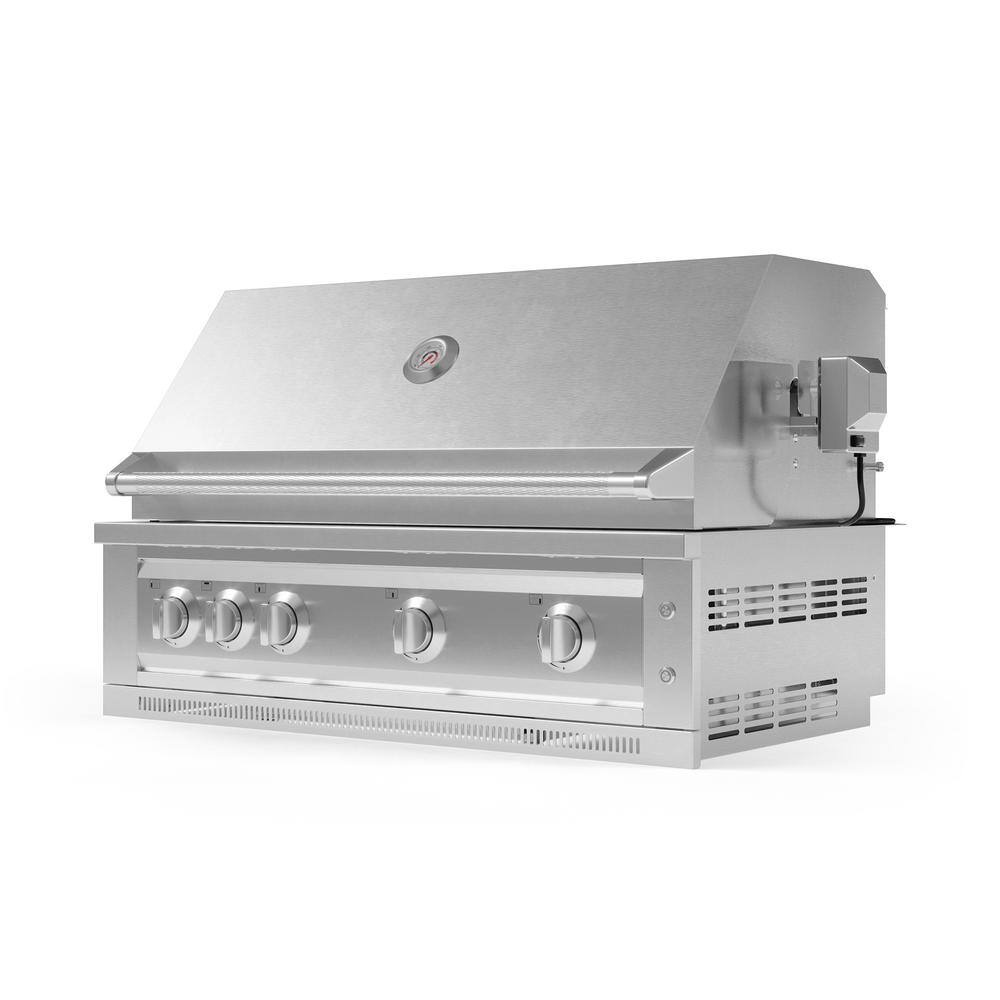 NewAge Products Outdoor Kitchen 40 in. Propane Gas 5 -Burners Grill Cart with Platinum Grill