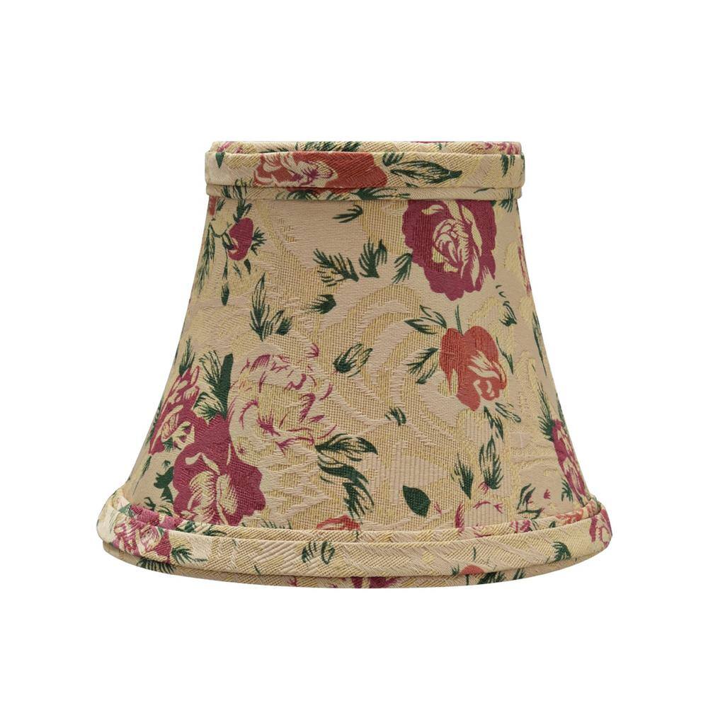Aspen Creative Corporation 5 in. x 4 in. Floral Print Bell Lamp Shade (9-Pack)