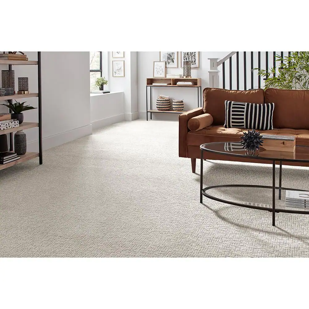 Home Decorators Collection Brasswick  - Antique Silver - Gray 24 oz. Polyester Pattern Installed Carpet