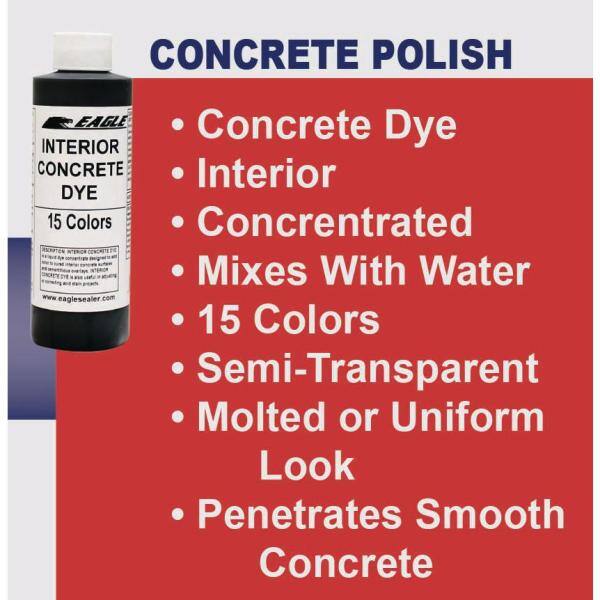Eagle 1 gal. Root Beer Interior Concrete Dye Stain Makes with Water from 8 oz. Concentrate