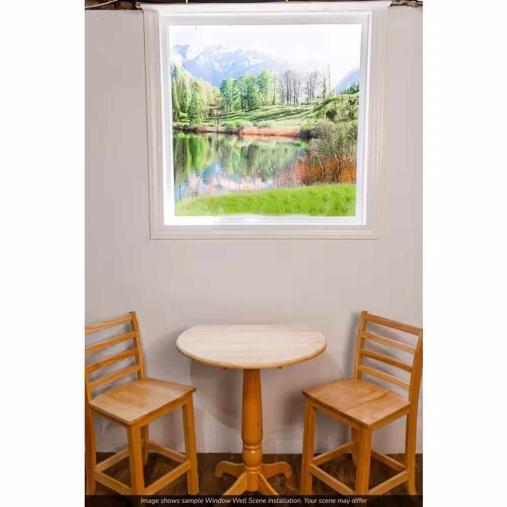 Biggies Beach View - Weather Proof Scene for Window Wells or Wall Mural - 100 in. x 60 in.
