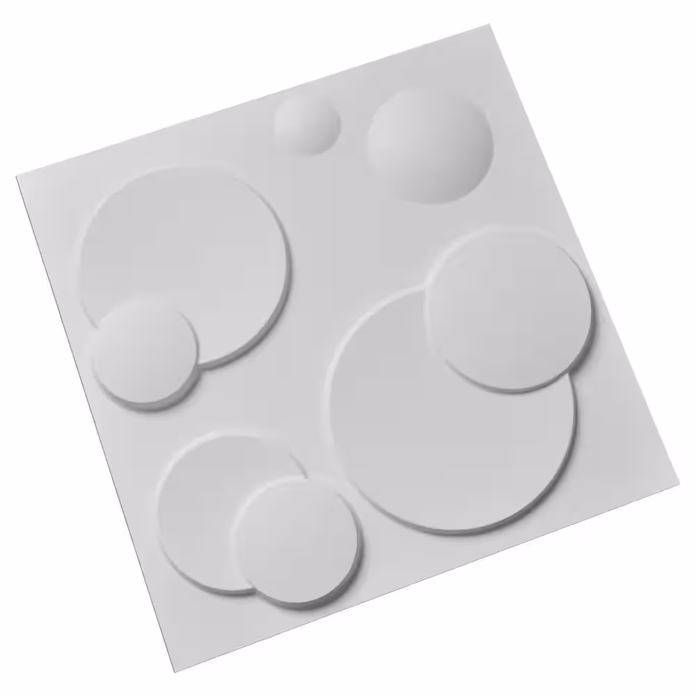 Art3d 19.7 in. x 19.7 in. x 0.1 in. Matt White PVC Decorative 3D Wall Panels for Wall Decoration(12-Pieces)