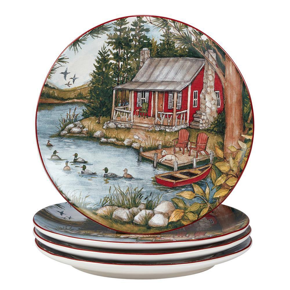 Certified International Lake Retreat 16-Piece Earthenware Dinnerware Set (Service Set for 4)