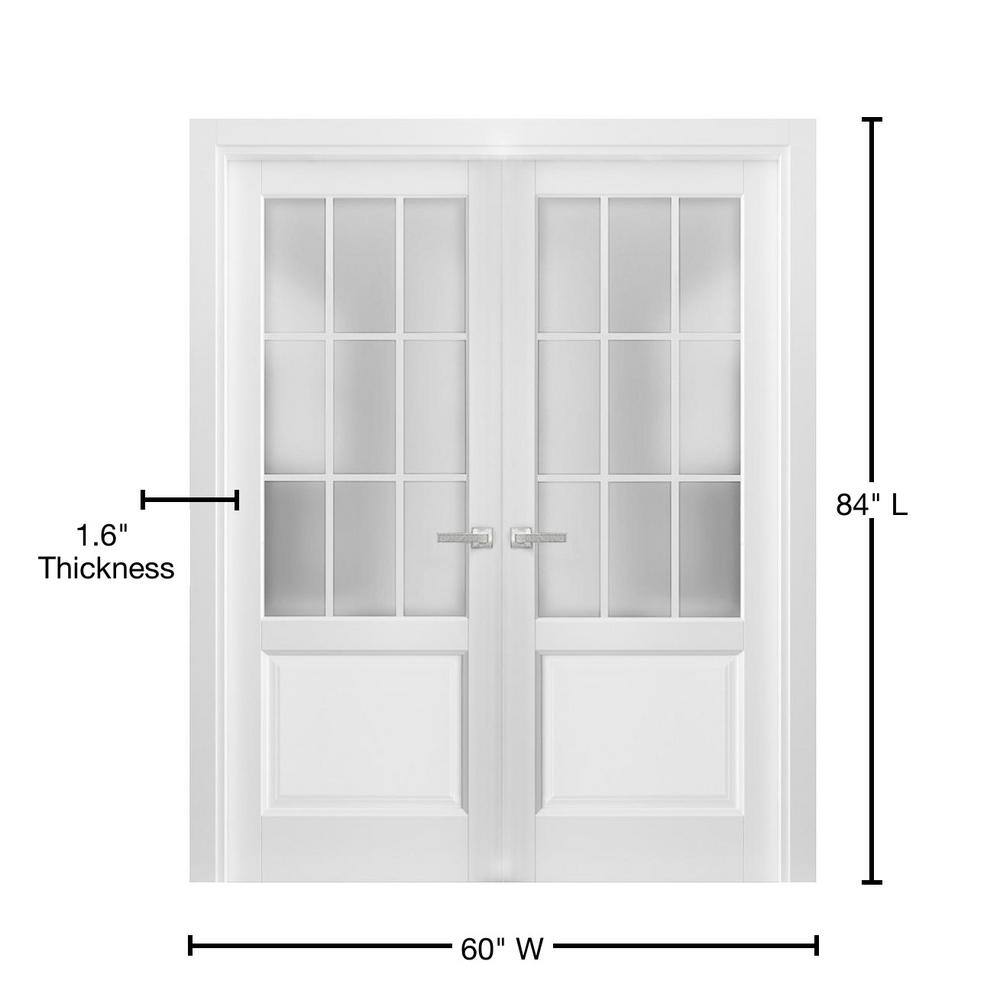 Sartodoors 60 in. x 84 in. Single Panel White Finished Pine Wood Interior Door Slab