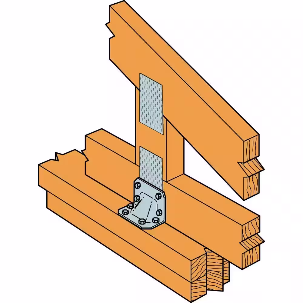 Simpson Strong-Tie HGA Hot-Dip Galvanized Hurricane Gusset Angle with SDS Screws (10-Qty)