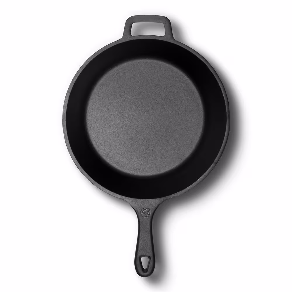 Commercial CHEF Pre-Seasoned 3 Qt. Cast Iron Dutch Oven with Skillet Lid